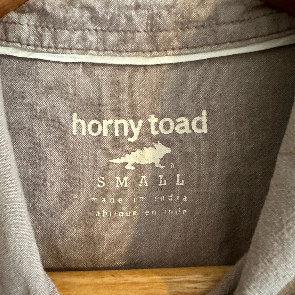 Horny Toad Men’s Light Tan Honcho Organic Cotton Button Down Long Sleeve Top - Picture 6 of 8